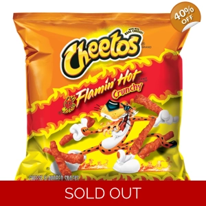 Frito Lay Cheetos Crunchy Flamin' Hot 35.4g Bag